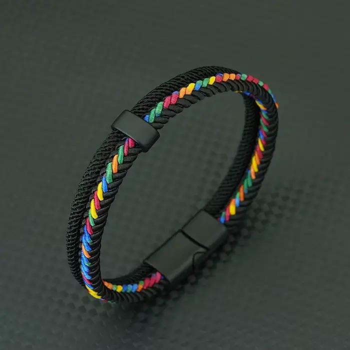 Bracelets en corde à breloques élégants pour hommes