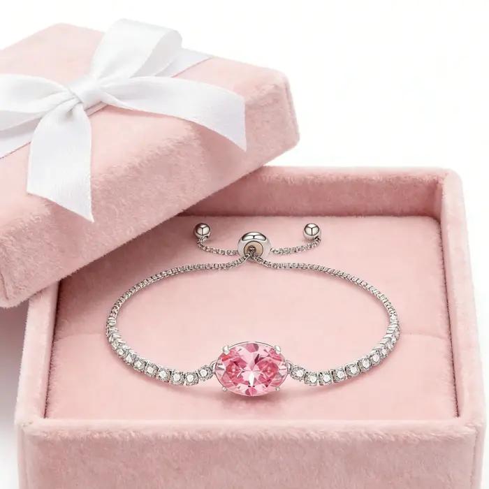 Un bracelet luxueux en argent sterling 925 avec pierres précieuses colorées