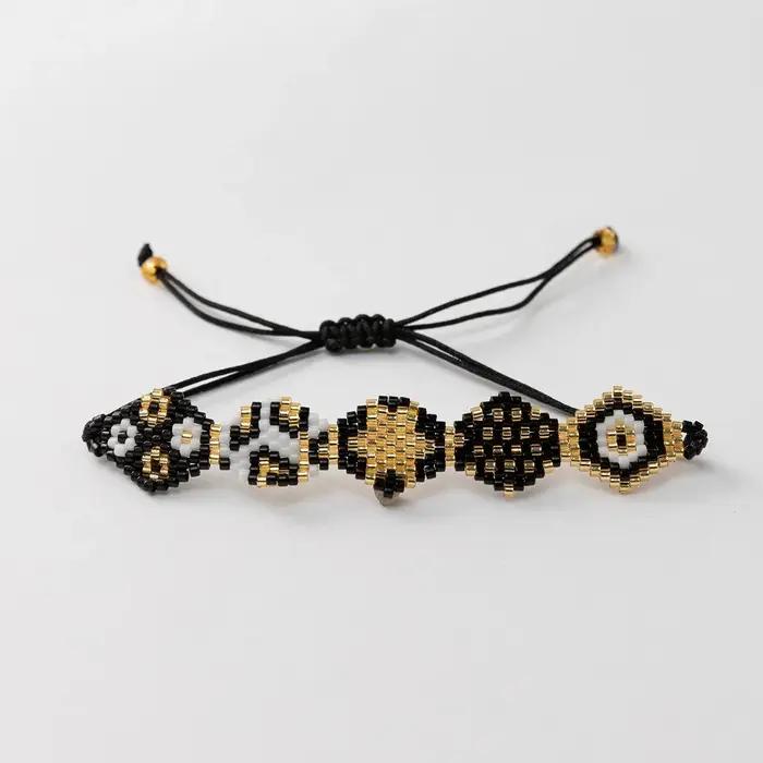 ALIYA Miyuki Bracelet pour femmes Design de mode étoiles Bracelets bijoux tissés à la main exquis Pu