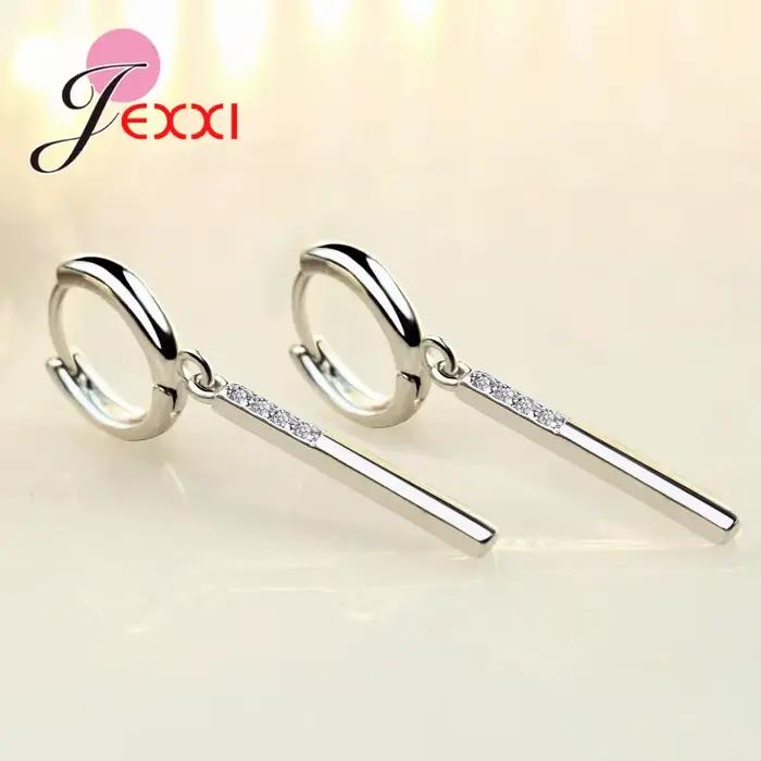 Boucles d'oreilles pendantes en argent Sterling 925