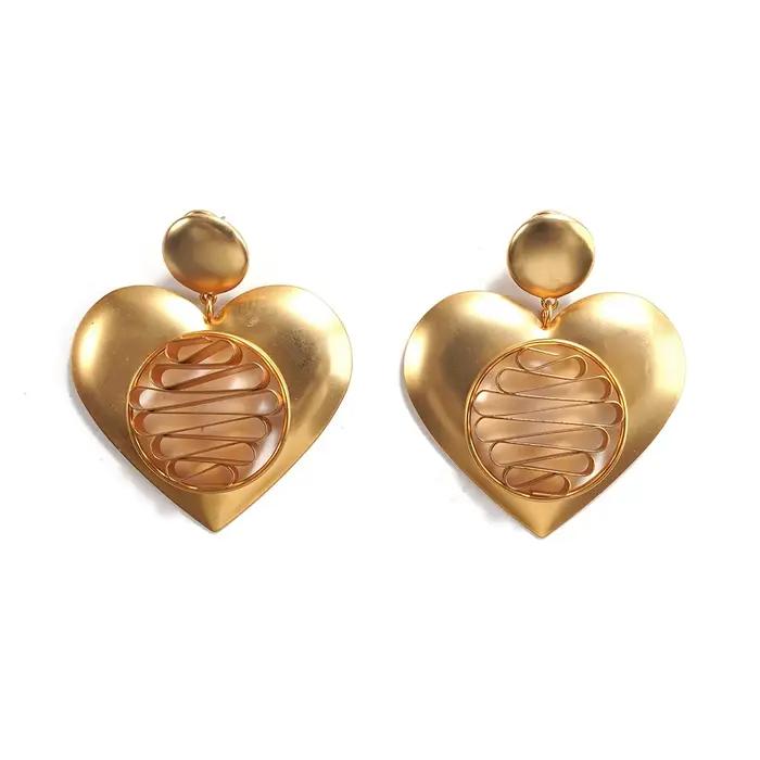 Boucles d'oreilles pendantes en forme de cœur pour femmes