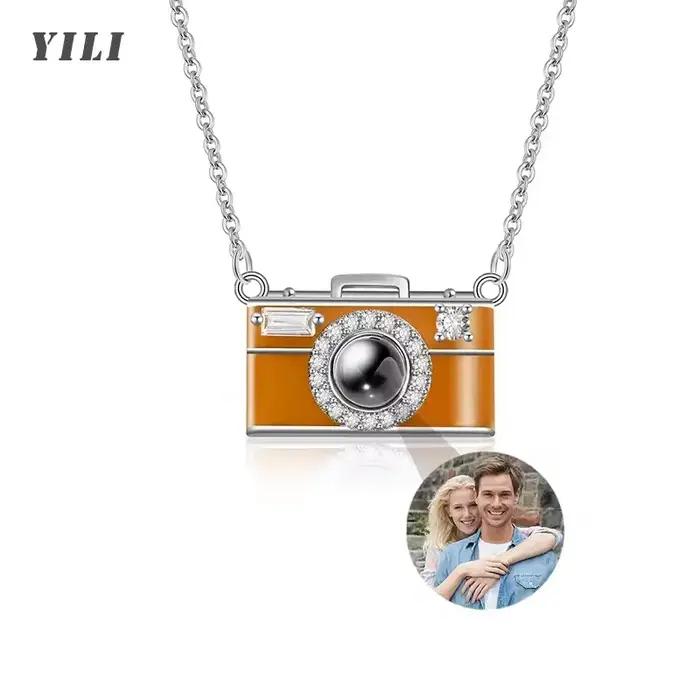 Collier de projection photo personnalisé « Je t'aime » en 100 langues, pendentif patte de chien commémoratif, collier patte de chien avec photo personnalisée