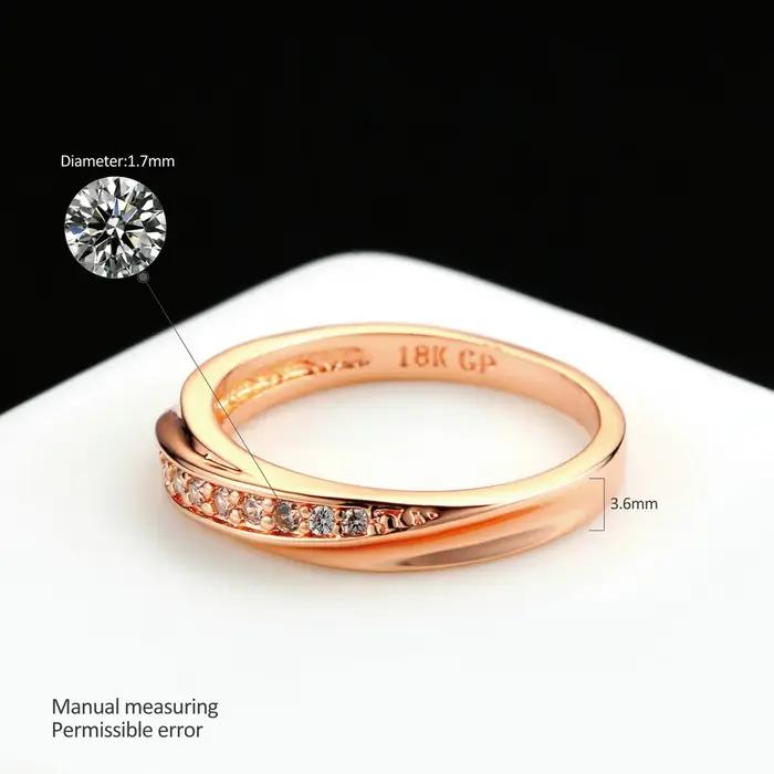 Bague de mariage/fiançailles en zircone cubique pour femme