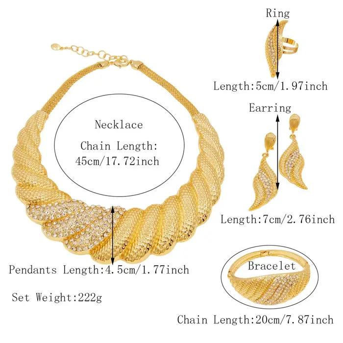Ensembles de bijoux plaqués or pour femmes