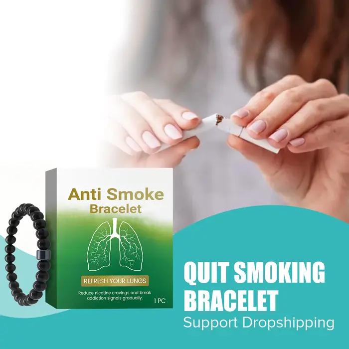 Décit de fumer Bracelet contrôle fumer dissiper dépendance Anti anxiété poumon détox nettoyage fumée Cessation Bracelets pour hommes femmes
