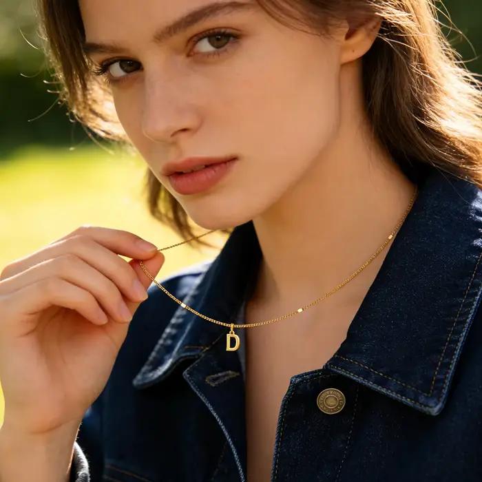 Collier personnalisé avec pendentif initial, acier inoxydable, collier pour femmes, tracker d'humeur, bijoux de mode, cadeau d'anniversaire, occasions spéciales