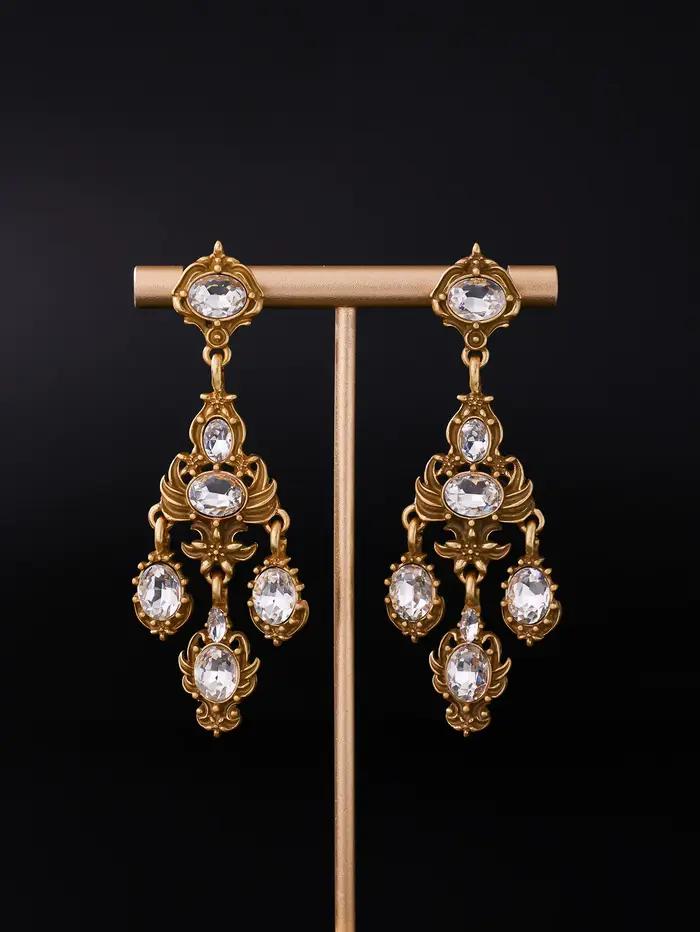 Boucles d'oreilles longues à franges haut de gamme, pendentifs d'oreille médiévaux polyvalents et te