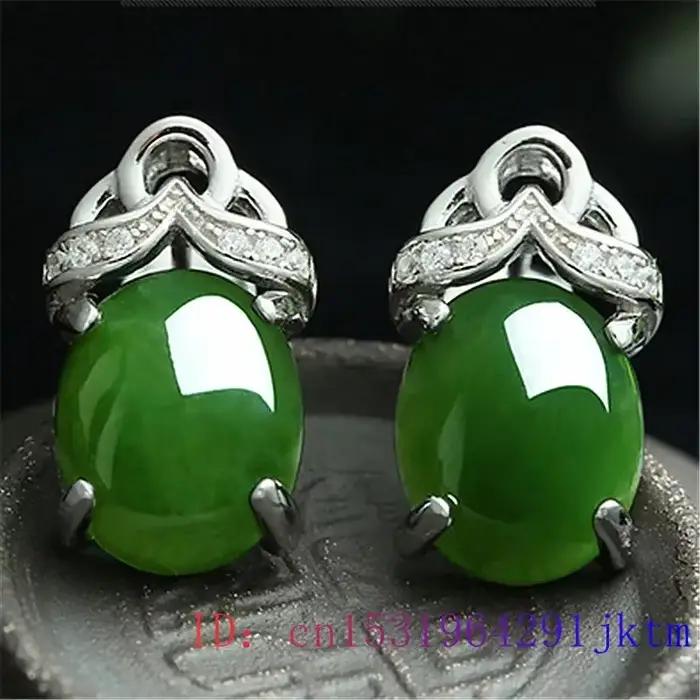 Boucles d'oreilles vertes en argent 925 pour femmes, amulette, calcédoine naturelle, bijoux en crist