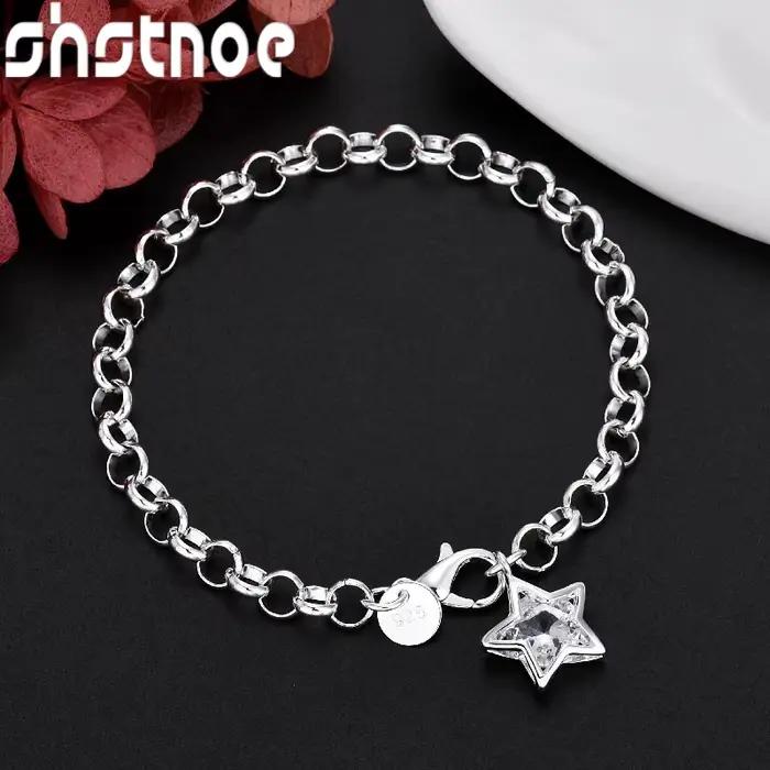 Bracelets étoiles en cristal de Zircon brillant en or 18 carats pour femmes, accessoires de bijoux pour fête et mariage, cadeaux, mode coréenne