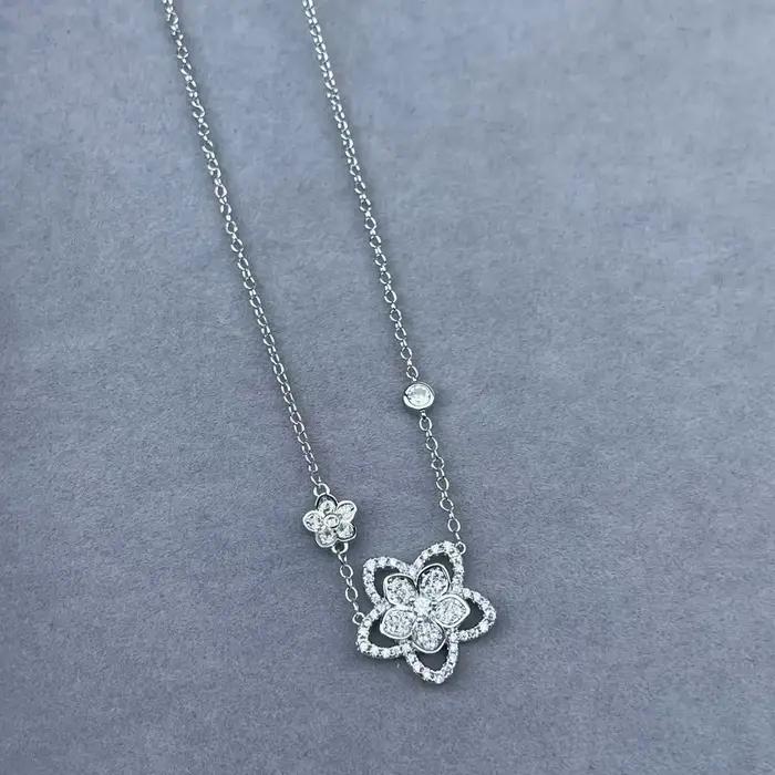 Collier classique de luxe en argent sterling S925 pour femme. Design papillon 1:1