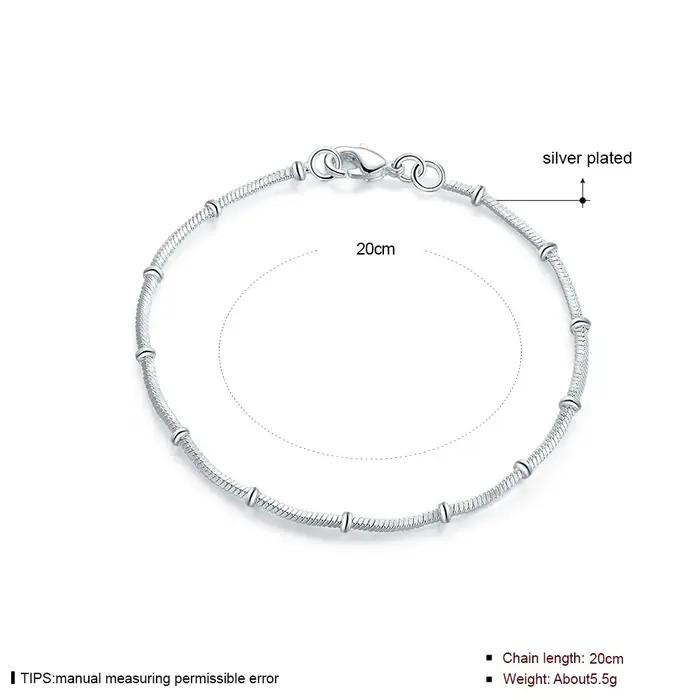 Bracelets en argent unisexe pour hommes et femmes