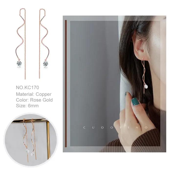 Boucles d'oreilles longues à pampilles pour femmes