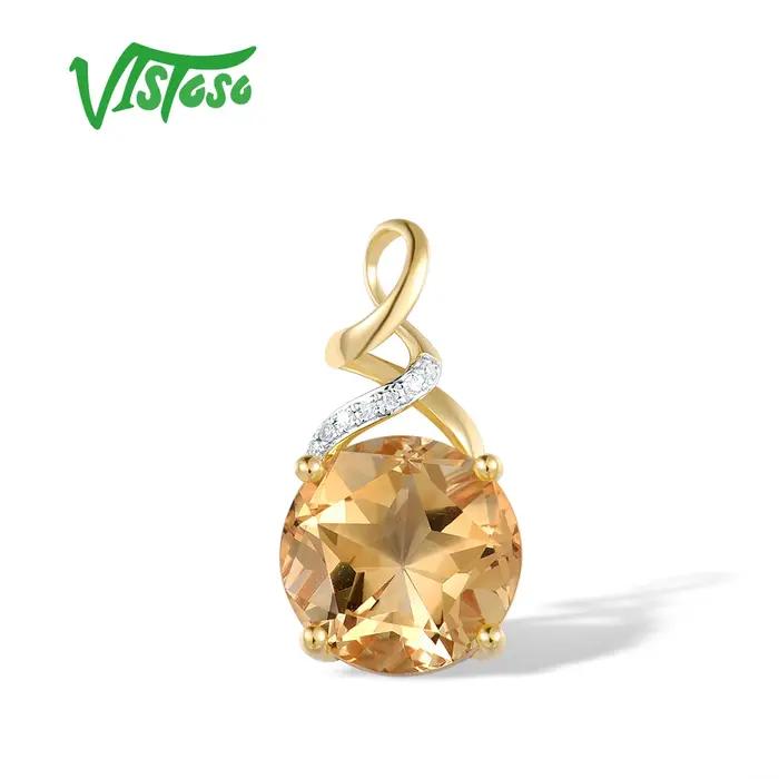 VISTOSO – pendentif en or jaune 585 véritable 14K