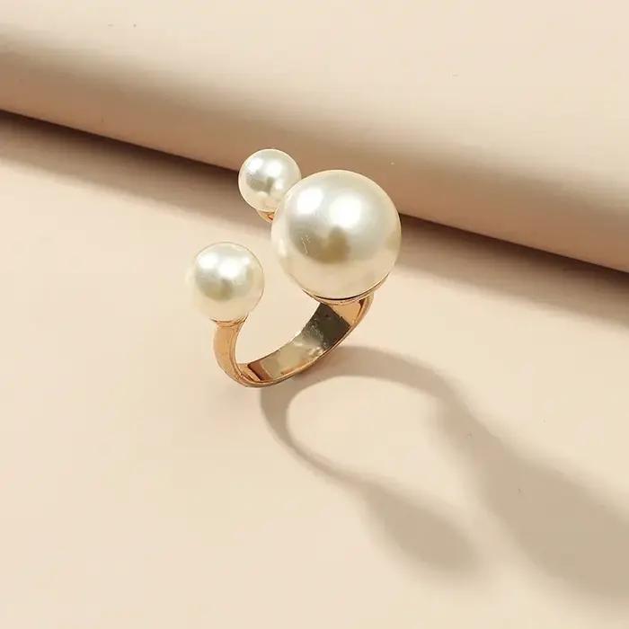 Bague en perle rouge pour femmes et unisexe design créatif index bijou pour toutes les occasions