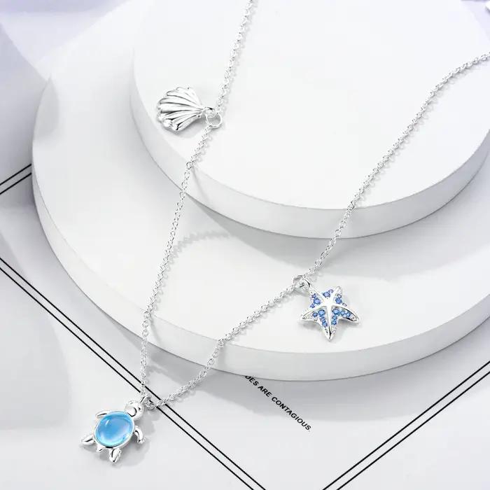 Collier pendentif en argent 925 serti de zirconium blanc avec forme de cœur et de papillon pour femmes bijoux d'anniversaire cadeau spécial