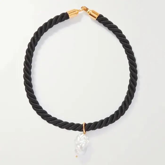 Collier pendentif en perles baroques naturelles pour hommes et femmes