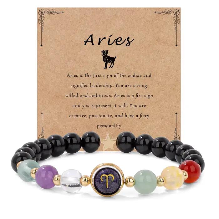 Bracelet en Pierre Naturelle des Signes du Zodiaque