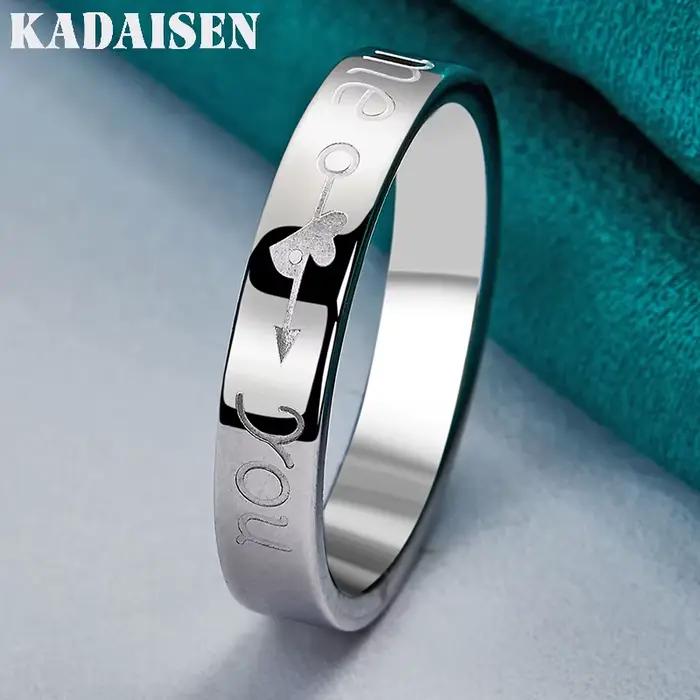 Argent sterling 925 LOVE lisse 7-10 # Bague pour femmes