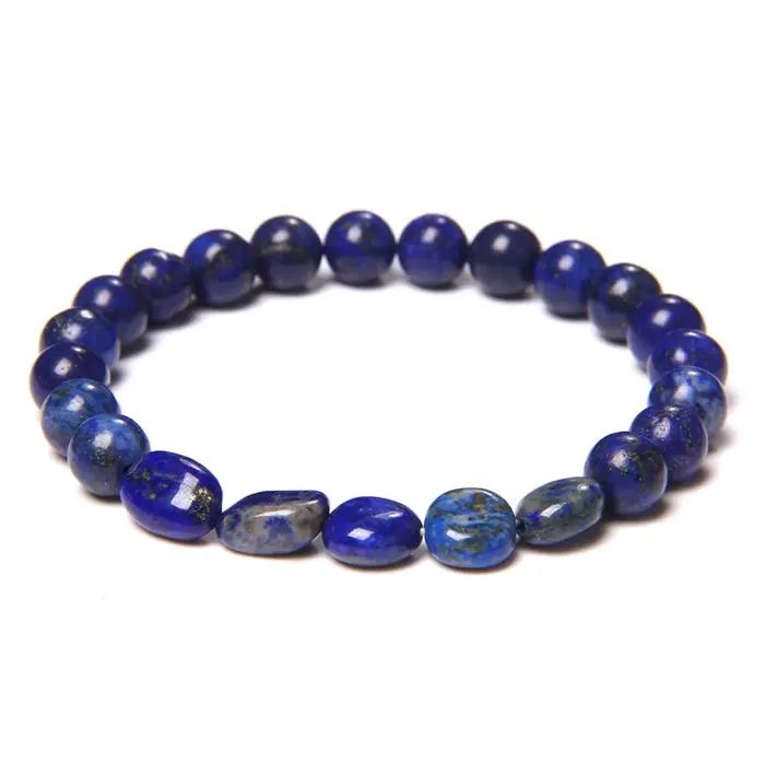 Bracelet en pierres naturelles rondes et aléatoires, améthystes en œil de tigre, Lapis Lazuli, perles en cristal rouge, bijoux pour femmes et hommes