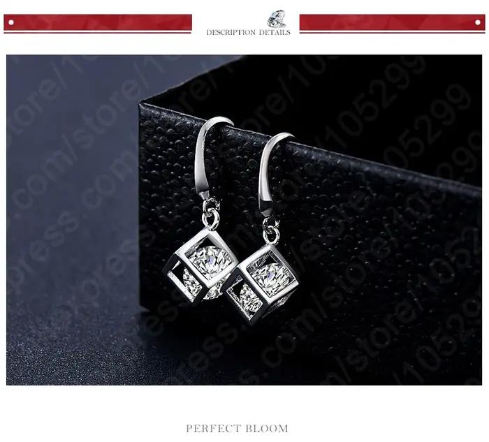 Happy Cube – ensemble de bijoux fins en argent Sterling 925 véritable