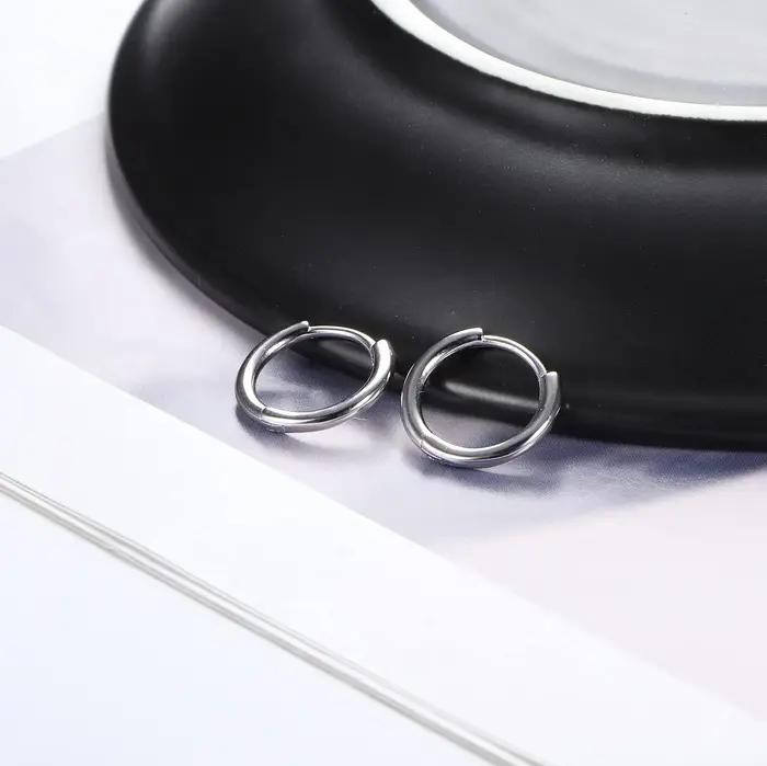 Fansilver 925 boucles d'oreilles Huggie en argent Sterling pour femmes plaqué or 18 carats hypoallergénique Piercing