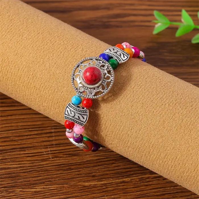Bracelets Bohèmes Turquoise Perles Colorées Élégants Pour Femmes Occasions Spéciales Vacances Fêtes Cadeaux