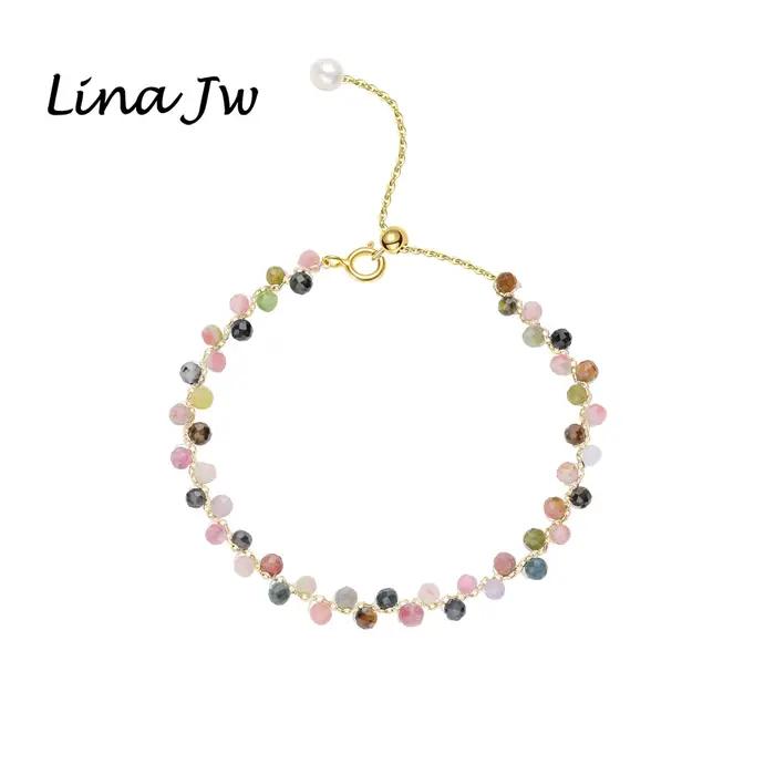 Bracelet Tourmaline en pierre naturelle de 3mm pour femmes, bijou romantique et élégant, occasion spéciale, cadeau de luxe, mariage, fête, quotidien
