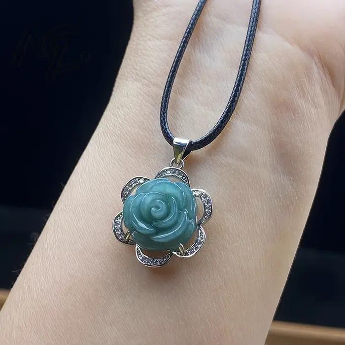 Pendentif et bague en émeraude naturelle véritable