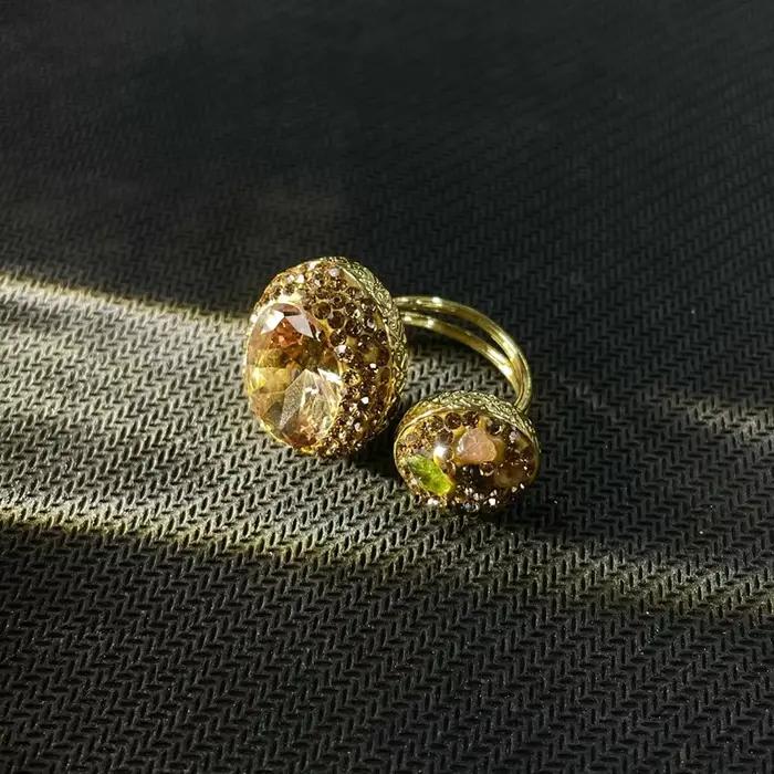 Bague vintage en améthyste brute plaquée or 18 carats pour femmes, bijoux rétro et élégants pour occasions spéciales et port quotidien