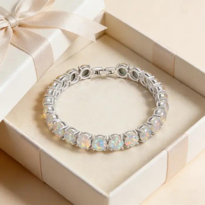 Bracelet tennis opale de feu