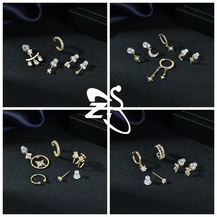 Boucles d'oreilles à tige en argent 925 serties de zirconium blanc élégantes pour femmes et filles, idéales pour les occasions spéciales et le port quotidien
