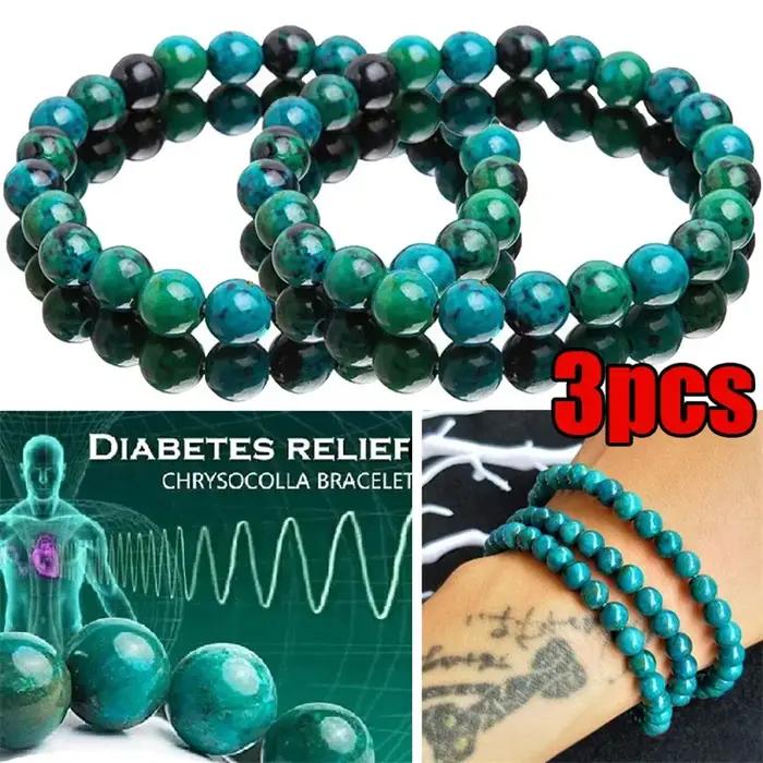 Chrysocolla Malachite Bracelet femmes hommes pierre naturelle perles