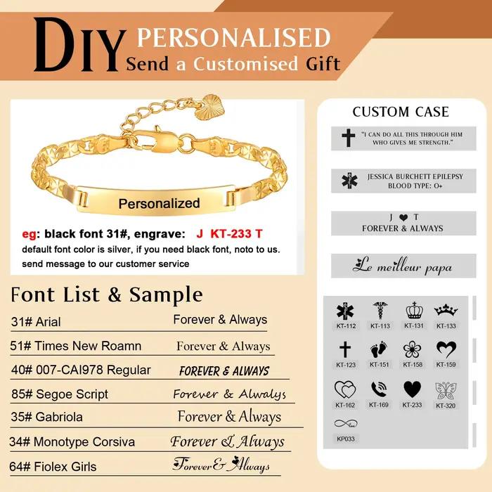 Bracelet de pierre de naissance personnalisé pour femme
