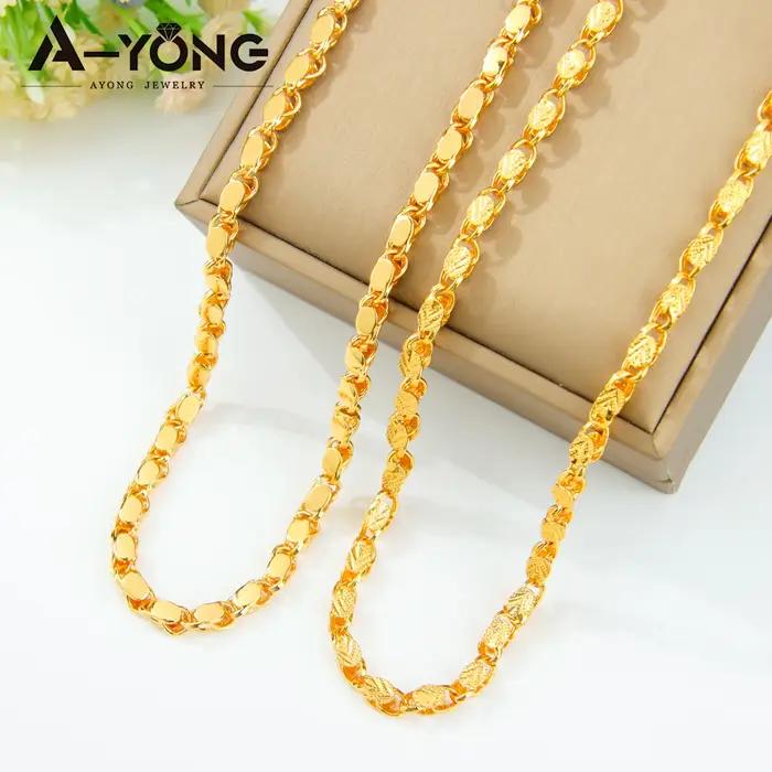 Nigeria mariée mariage Long collier 60-100 cm 21 k plaqué or algérie musulman Vintage corps chaînes turc femmes mode bijoux