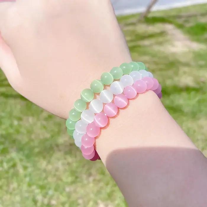 Bracelet Quartz Rose Poudre en plastique, design doux et résistant, idéal pour toutes les occasions et comme cadeau, disponible en brun rougeâtre, bleu, marquage à chaud, rose et vert