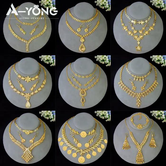 Parure de bijoux de mariage de luxe de Dubaï
