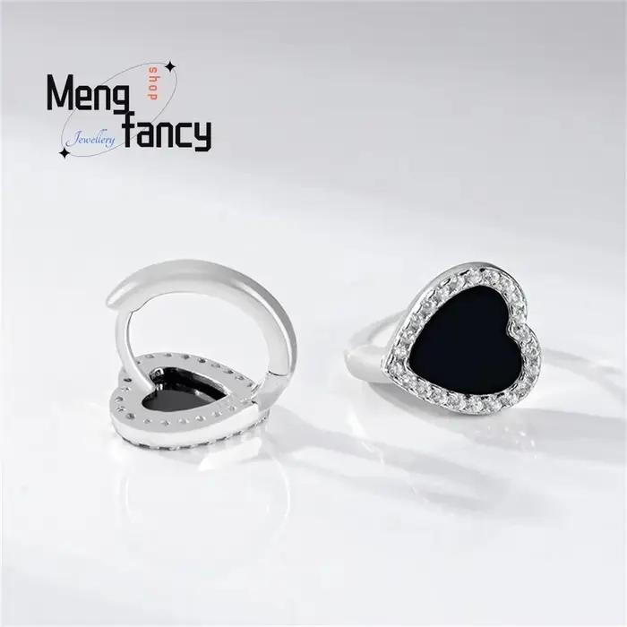 Boucles d'oreilles en argent sterling 925 incrustées de jadéite pour femmes élégantes et sexy, bijoux fins et modernes pour occasions spéciales