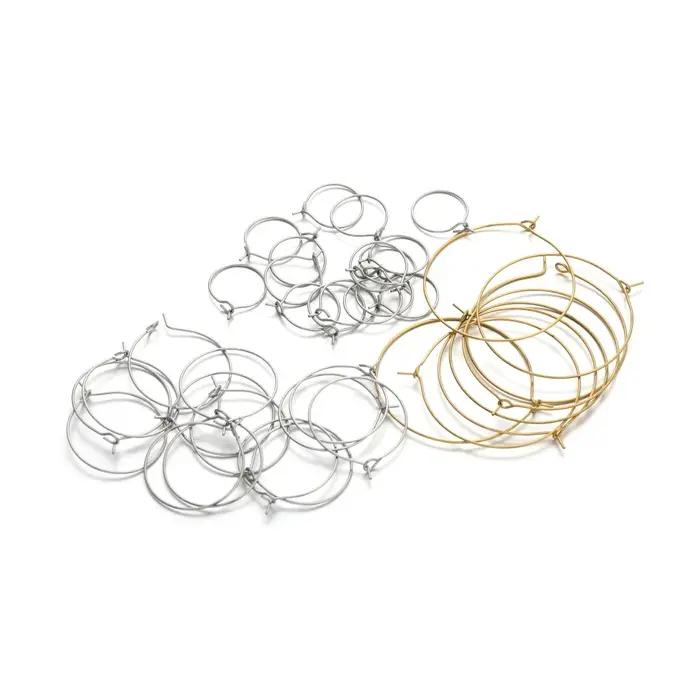 Boucles d'oreilles créoles en acier inoxydable doré fermoirs et crochets pour femmes occasions spéciales bijouterie haute qualité
