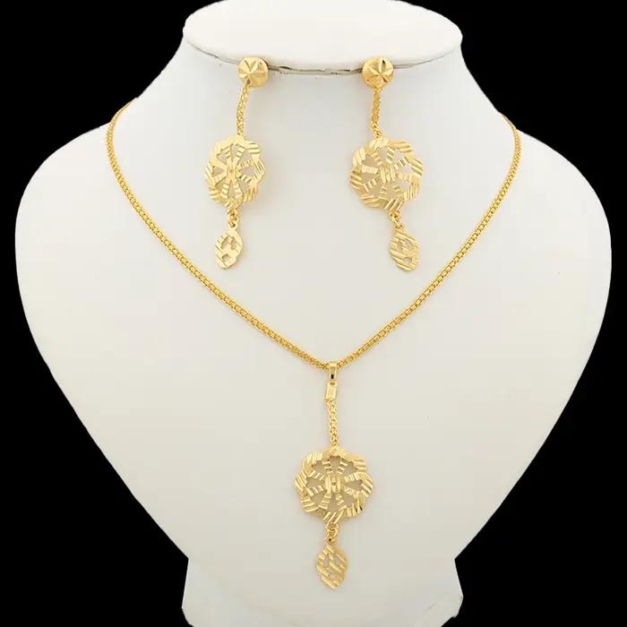 Ensemble de bijoux de couleur dubaï pour femmes