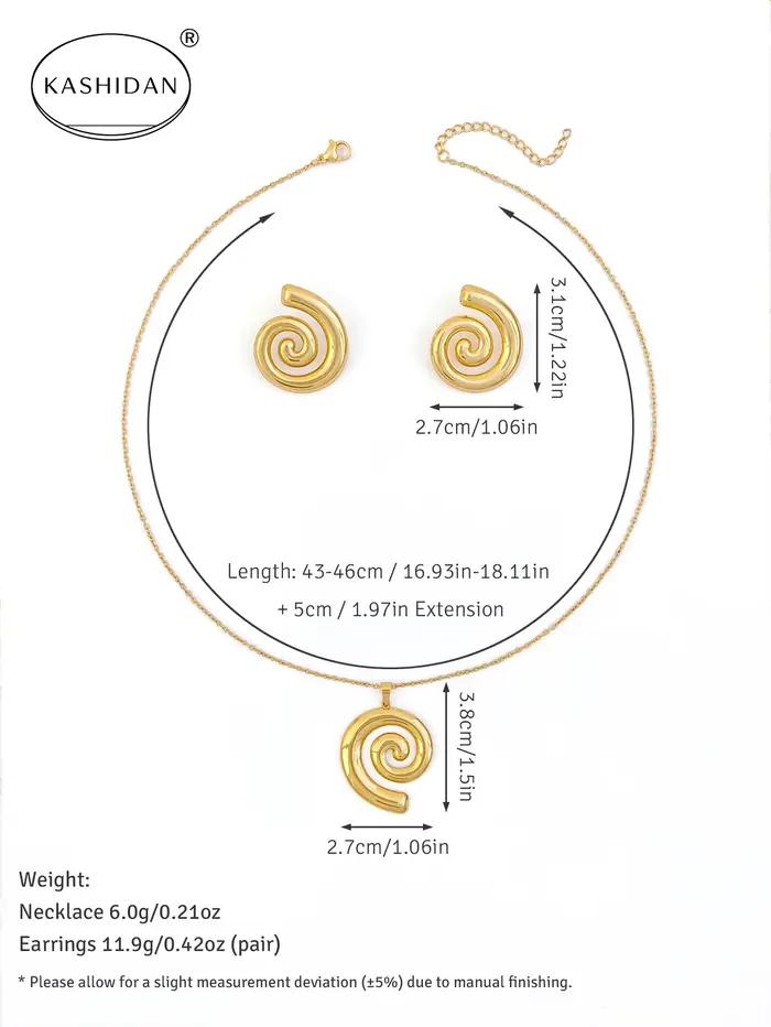 Ensemble de bijoux en acier inoxydable tendance pour femmes