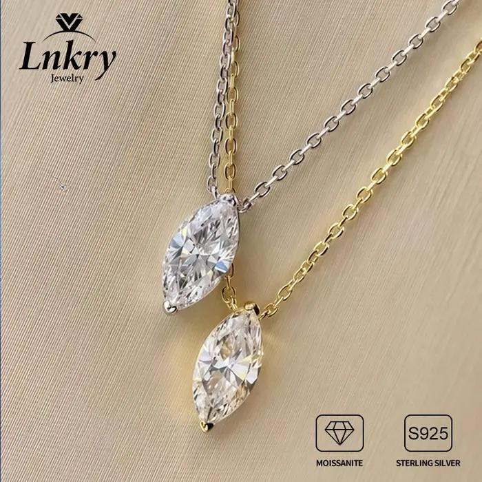 Lnkry – collier Moissanite taille Marquise pour femmes