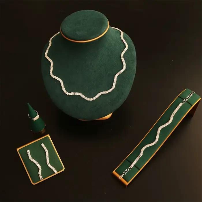 Ensemble de bijoux de mariage de luxe: ensemble collier