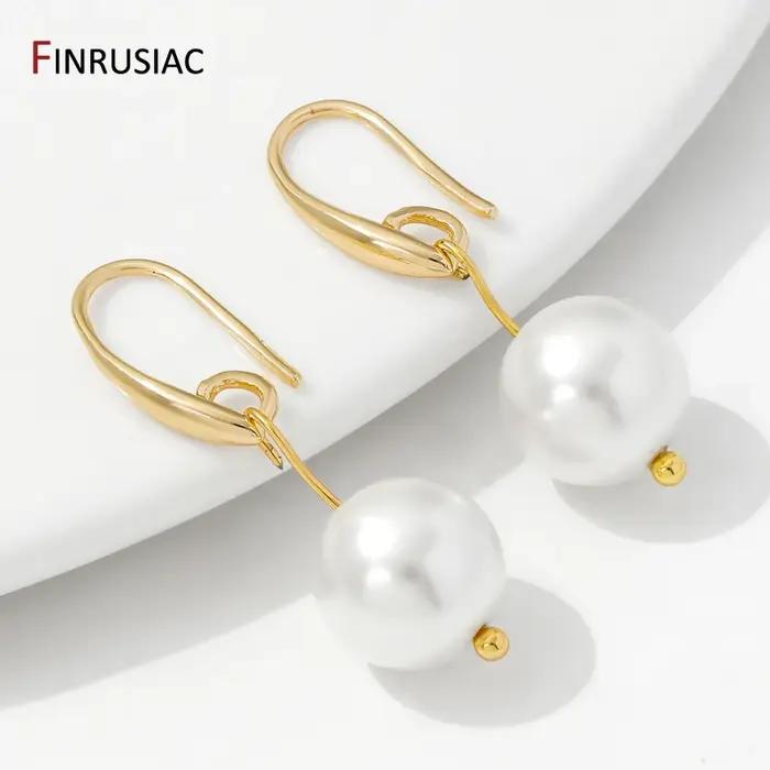 Crochet de boucle d'oreille lisse en laiton plaqué or 14K pour femmes, bijoux à bricoler soi-même, accessoires de fabrication de bijoux pour occasions spéciales