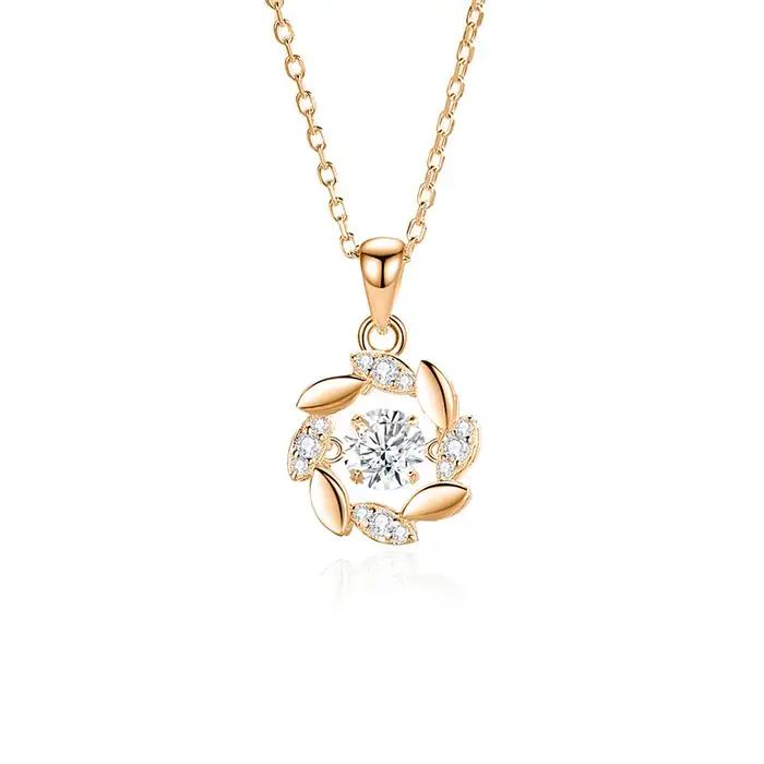 Moissanite femme pendentif argent collier pour femmes chaînes fête mariée bijoux fins 925