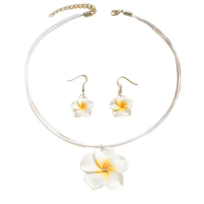 Ensemble de bijoux bohème tressé à grande fleur pour femmes