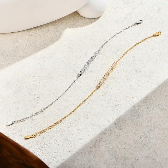 Bracelet de tennis en argent sterling 925 et moissanite grade D couleur VVS1 plaqué or pour femme bijou de luxe ajustable pour mariage et fiançailles