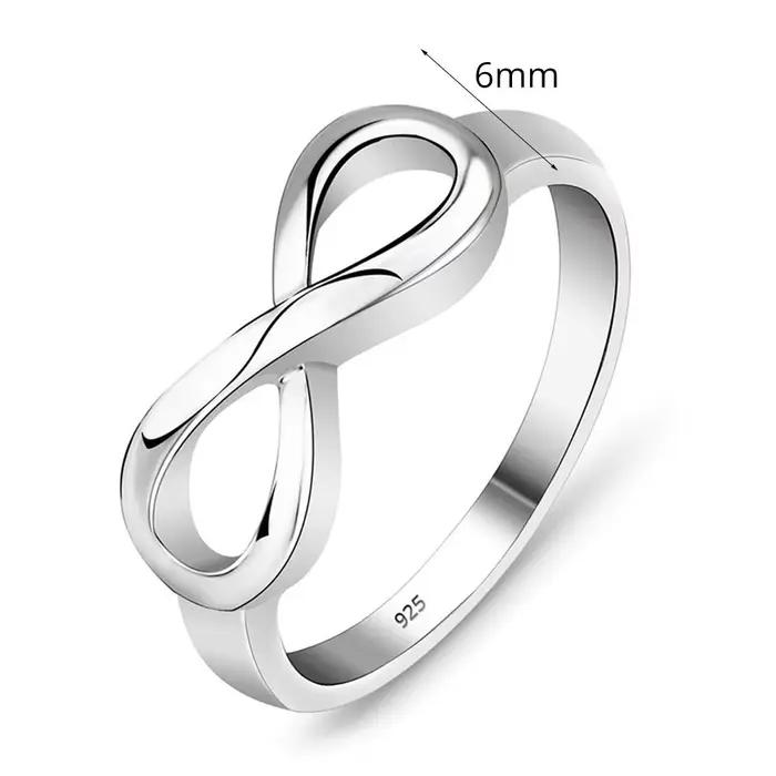 Bague Infinity Knot en cuivre pour cadeau de mariage alliance de promesse éternelle pour amitié et amour occasions spéciales partys demoiselles d'honneur