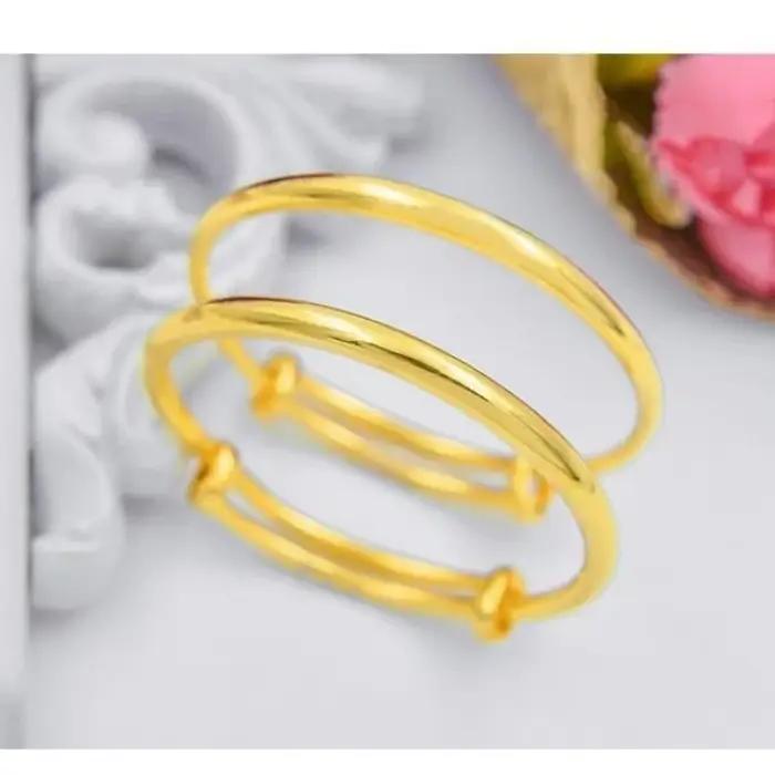 Petits bracelets plaqués or pour enfants