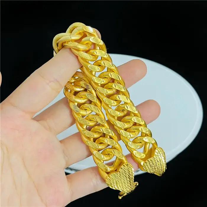 Bracelet en or 18 carats pour hommes et femmes élégant pour mariage et fiançailles occasionnels et quotidiens
