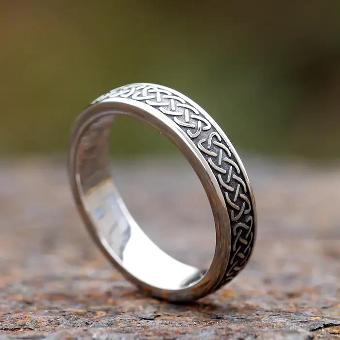 Bague de couple pour amoureux viking pour hommes et femmes